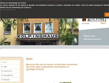 Tablet Screenshot of kolpinghaus-bochum.de